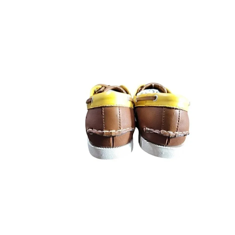 Club Room Men's Elliot Moc-Toe Lace Up Boat Shoes Tan Yellow 11M New